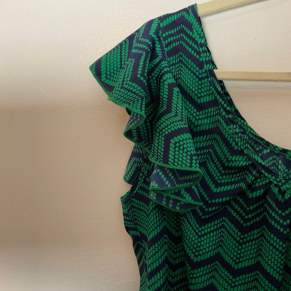 Blue Rain Chevron Print Off the Shoulder Blouse Size Small - Picture 11 of 11